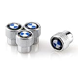 Carhome01 Tire Valve Stem Caps for BMW Accessories, BMW Logo Zinc Alloy Plating Chrome Universal Car Wheel Tire Valve Covers Set of 4