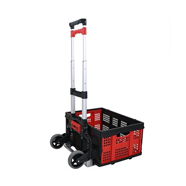 Finether Cart Aluminum Folding 2-Wheel Hand Cart Lightweight Portable Hand Truck/Dolly with Collapsible and Detachable…