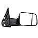 SCITOO fit For Dodge For Ram Towing Mirrors Black Rear View Mirrors fit 2002-2008 For Dodge For Ram 1500 2500 3500 Truck with Larger Glass Power Control, Heated Turn Signal Manual Flip up Folding