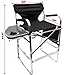 Professional EZ Travel Collection, Deluxe Tall Folding Directors Chair, Foldable Makeup Chair with Side Table and Cup Holder XL Comfort Design