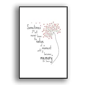 Framed Canvas Wall Art for Living Room, Bedroom Beautiful Quotes Canvas Prints for Modern Home Decoration Ready to Hang - 16"x24" inches