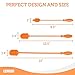 Silicone Bottle Brush Cleaner Set of 3 - Long Handle Bottle Cleaning Brushes Ideal for Narrow Neck Containers, Water Bottles, Thermos, Hydro Flasks, Coffee Mugs, Tumbler Bottles, Baby Bottles (Orange)