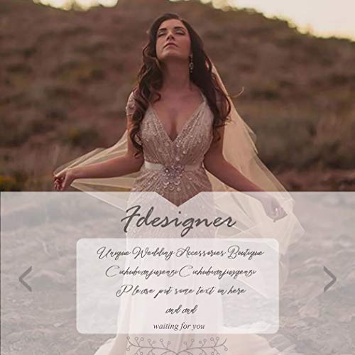 Fdesigner Bride Cathedral Veil Wedding Chapel Veils Bridal Headpieces Statement Veils Long Soft Veil with Comb 2T (Champagne) - Thumbnail 7