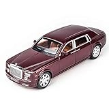 CLEVER BOYS 1:24 Scale Diecast Vehicle Model Toy Cars with Sound and Light Pull Back Power for Kids Adults.(Red)