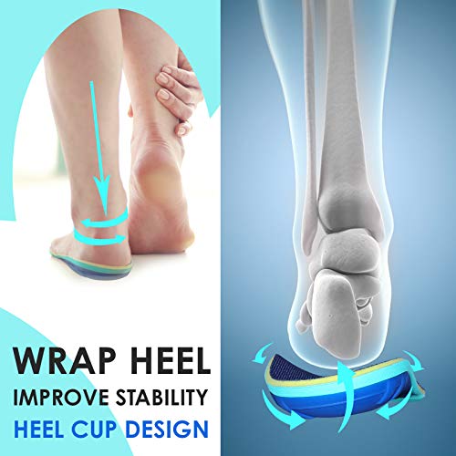 Yooyee Orthopädische Comfort Weich Einlegesohle Dämpfung Schuheinlagen für Plattfüße (L (EU41-46))