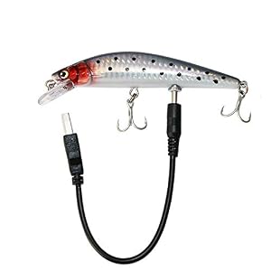 Nawqk 1pc Rechargeable Clignotant Led Tics Leurre 11cm 18g Appât électrique De Vie Comme Leurres De Pêche Vibrer (taille…
