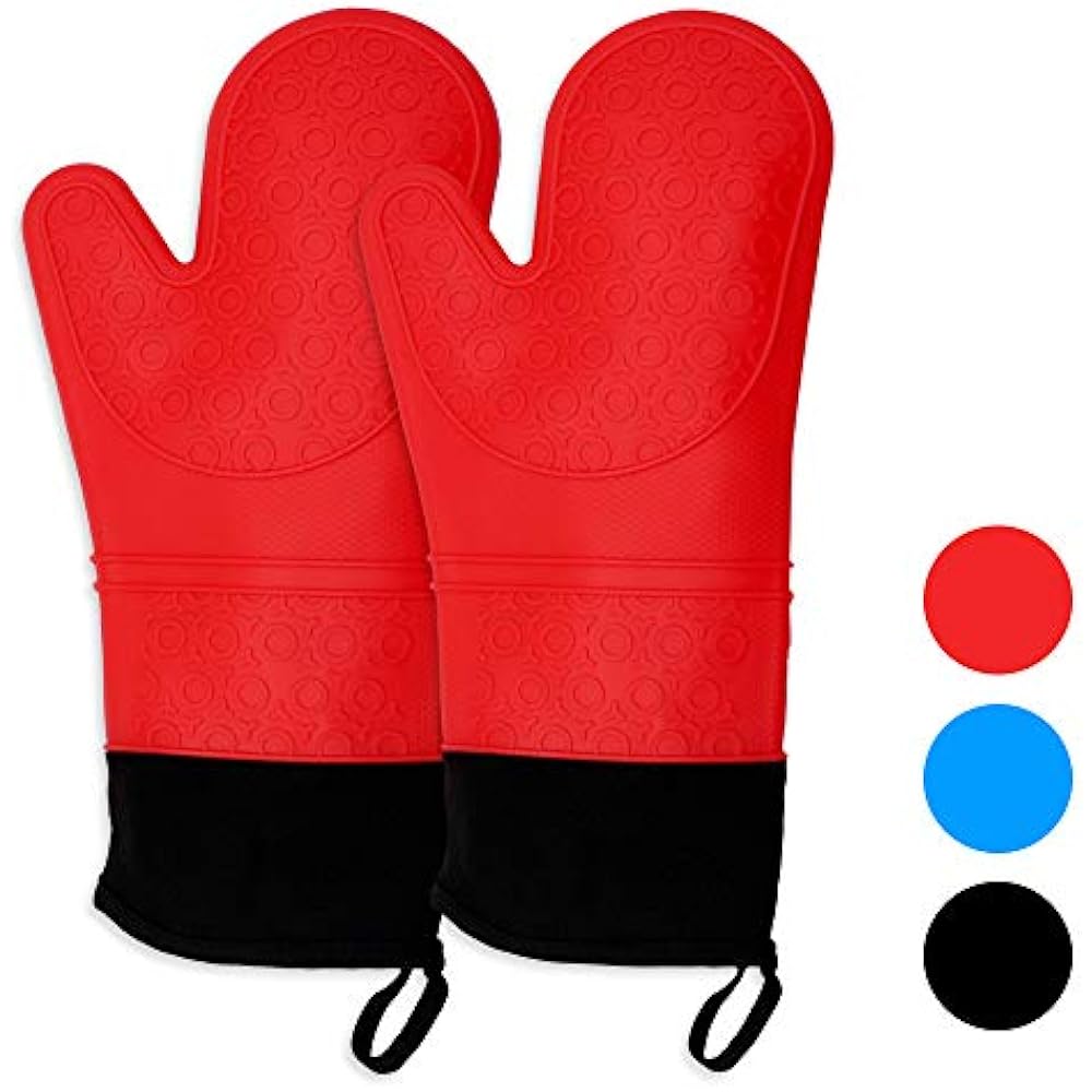 Keyser Silicone Oven Mitts 1 Pair Of Extra Long Professional Heat
