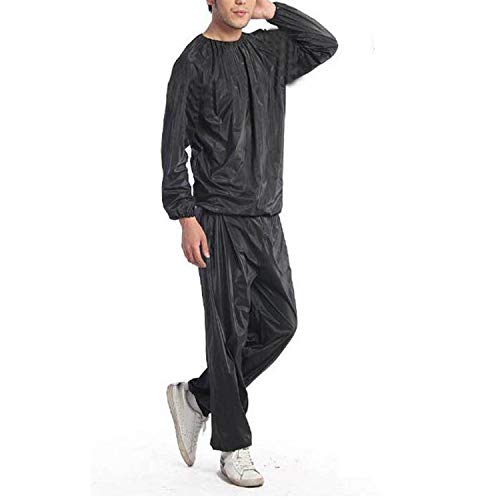 Heavy Duty Sweat Sauna Suit Anti-Rip Training Fitness Weight Loss Slimming Clothes Solid Color Exercise Sport Gym Suit - Thumbnail 2