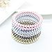 Spiral Hair Ties No Crease Elastic Ponytail Holders Phone Cord Traceless Hair Ring Suitable for All Hair Types 5 Colors,2pcs/color, 10 Pack