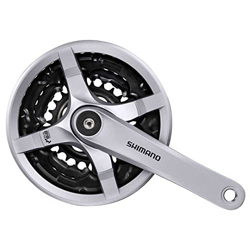 SHIMANO FC TY501 Square 6/7/8 Speed Chainset, Unisex, FC-TY501 Vierkant 6/7/8-fach, Silver, 175 mm