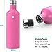 Vremi 16 Ounce Stainless Steel Water Bottle - Double Walled Vacuum Insulated Metal Water Bottle Travel or Gym BPA Free with Leak Proof Lid - Keeps Drinks Hot or Cold Fits Standard Cup Holders - Pink