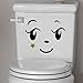 Wall Sticker, Hatop Toilet Toilet Stuck Lovely Smiling Face Free to Stick Notebook Stick (A)