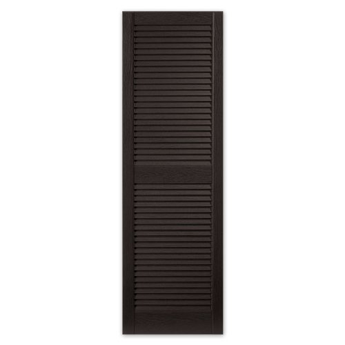 Mastic CLV153233 15" x 32" Black Louvered Vinyl Exterior Shutters (Pair) Home