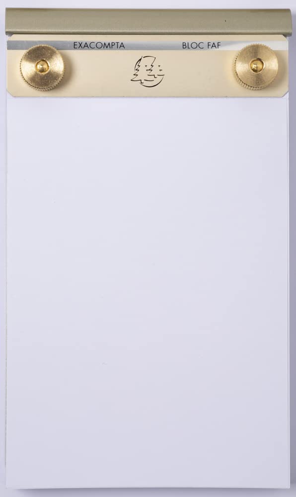 Exacompta - Ref 12113E - FAF Desk Pad No.3 - 185 x 115mm in Size, Refillable with Recharge Pads, Stable When Writing, Non-Slip Feet - Plain Paper, FSC-Certified, White — image 1