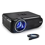 Mini Video Projector 1500 Lumens , FUJSU HD Outdoor/Indoor Home LED Projector with Free HDMI Support 1080P for Home Cinema Theater TV Laptop Game SD iPad iPhone Android Smartphone