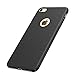 iPhone 7 Case, Yihailu Smoothly Rock Sand Matte Shield Hard Cover Skin Shockproof Ultra Thin Slim Full Body Protective Scratch Resistant Slip iPhone7 Cover (Frosted Black)
