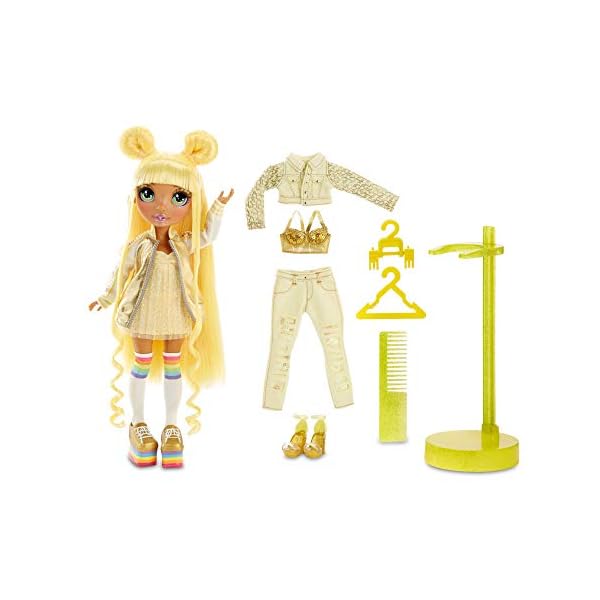 Rainbow High Fashion Doll - Sunny Madison - Yellow Themed Doll With Luxury Outfits, Accessories and Fashion Doll Stand…