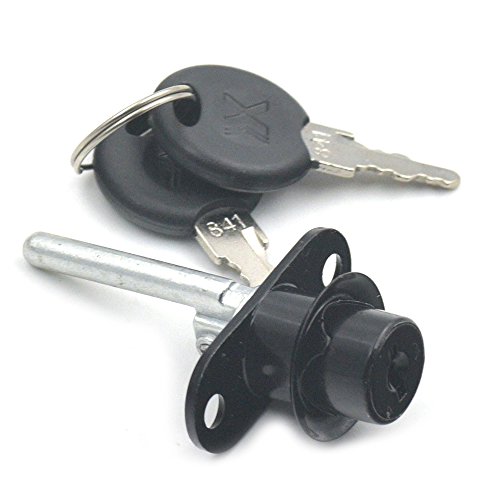 Fujiyuan 1 set Cabinet Lock Furniture Drawer Desk Locker Wardrobe File Cabinet 2 Keys Craft DIY Hardware 16mm Black