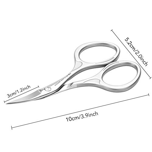 Professional Manicure Scissors, MANLI Surgical Stainless Steel Cuticle Nail Scissors, Beauty Grooming Kit for Nail, Eyebrow, Eyelash
