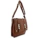 ALYSSA Double Compartment Large Flapover Crossbody Bag (Brown)