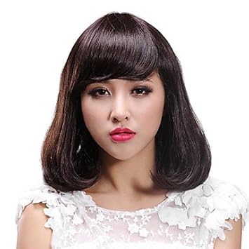 Amazon Com Debone Fashion Hair Side Bang Fix Face Short Hair Wig
