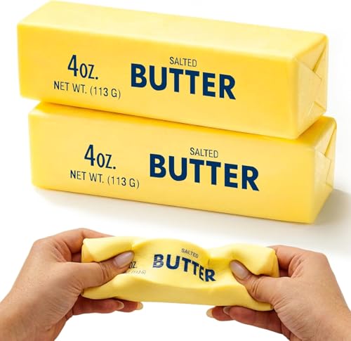 Mirenr 2 PCS Slow Rising Butter Squishy Toys, Soft Squeeze Stress Relief for Office and Home, Sensory Fidget for Anxiety Relief and Focus, Wet Slow Rebound Stress Relief Toy