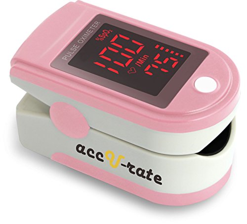 Cms 500Dl Generation 2 Fingertip Pulse Oximeter Blood Oxygen Saturation Monitor With Silicon Cover, Batteries And Lanyard (Blushing Pink) (850579006015)