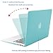 MOSISO Compatible with MacBook Air 13 inch Case (Models: A1466 & A1369, Older Version 2010-2017 Release), Protective Plastic Hard Shell Case Cover, Turquoise