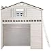 Acme Tree House Loft Bed in Weathered White and Washed Gray