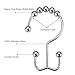 Amazer Brushed Nickel Double Shower Curtain Hooks, 12Pcs Stainless Steel for Bathroom Rods