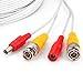 WILDHD BNC Cable, 4x150ft All-in-One Siamese Video and Power Security Camera Wire, CCTV Cable with 2 Female Connectors for All Max 5MP HD CCTV DVR Surveillance System (White)