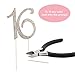 16 Cake Topper - Premium Rose Gold Metal - Sweet 16 Birthday Party Sparkly Rhinestone Decoration Makes a Great Centerpiece - Now Protected in a Box