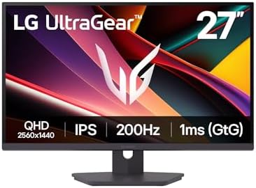 Ultragear™ 27G610A-B.AEU | Série G6 | 27 Pouces (68.8cm) | Moniteur Gaming IPS 16:9 | 200Hz |1ms GtG | Résolution QHD 2560x1440 | DisplayHDR™ 400 | AMD FreeSync™ Premium