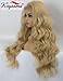 K'ryssma Blonde Lace Front Wig Long Wavy Synthetic Wigs for Women #613 Mixed Light Blonde Lace Wig 24 inches Heat Resistant