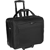 Targus CityGear 17-Inch Rolling Travel Case for Notebooks with Bonus Sleeve - Black with Yellow (BUS0370)