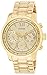 GUESS Classic Gold-Tone Stainless Steel Bracelet Watch with Day, Date + 24 Hour Military/Int'l Time. Color: Gold-Tone (Model: U0330L1)