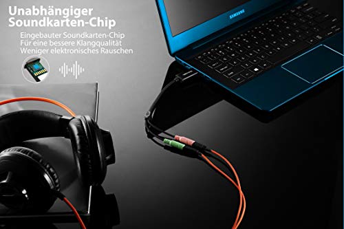 DuKabel-Adaptador-de-tarjeta-de-sonido-USB-externo-para-computadora-y-PS4-cable-convertidor-de-audio-de-35-mm-a-2-jack-de-35-mm-para-auriculares-parlante-y-microfono-TRS-de-3-polos-Negro