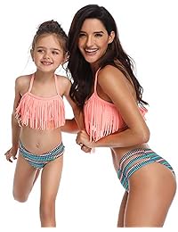 Traje de baño de dos piezas para niñas con borla Falbala