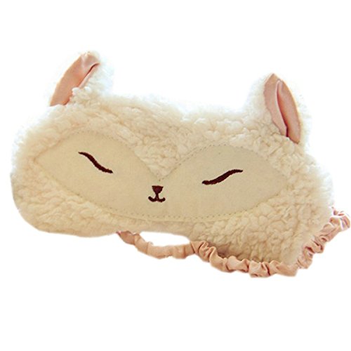 Ayygiftideas Sweet Fox Lambs Wool Patch Eye Mask Eyeshade Cover Sleeping Blinder