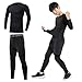 Tesuwel 2/3/4 Pcs Boys Girls Base Layer Athletic Compression Leggings and Shirts Thermal Underwear Set Running Pants Tights