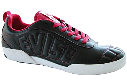 Evisu Men 'Stine' Sneaker Shoe, Black/Red, US 13 UK 12 EU 47