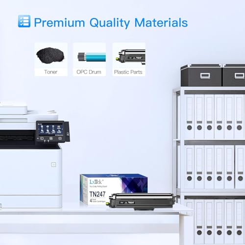 LxTek TN247 TN243CMYK Toner Compatible for Brother TN-243CMYK TN-247 TN-243 for Brother MFC L3750CDW DCP-L3550CDW MFC-L3770CDW MFC-L3710CW DCP-L3510CDW HL-L3210CW HL-L3210C W HL-L33210CW