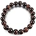 INBLUE Women,Men's 10mm Energy Bracelet Link Wrist Energy Stone Brown Buddha Mala Bead Elastic