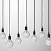HESSION 2 Pack Plug-in Pendant Light, 16.4Ft Vintage Industrial Edison Light Socket Silica Gel E26/E27 Base, Black Round Hanging Pendant Light Cord, Hanging Lamp Extension Cable with On/Off Switch