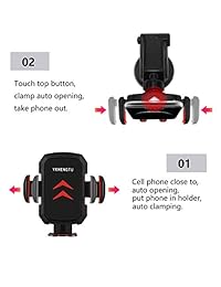 YKHENGTU Soporte inalámbrico para cargador de automóvil, Auto Clamping Soporte inalámbrico para cargador de automóvil Qi 10W   7.5W Carga rápida iPhone compatible Xs   Xs Max   XR   X   8 8 Plus, Samsung Galaxy S10   S10 +   S9   S9 +   S8   S8 + Más, Neg