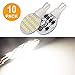 10 x Super Bright T10 921 194 Natural White 4.8w RV,Trailer,Camper Interior 24-3528 SMD Boat,landscaping,Wedge LED Light Bulb lamp DC 12V (Pack of 10)