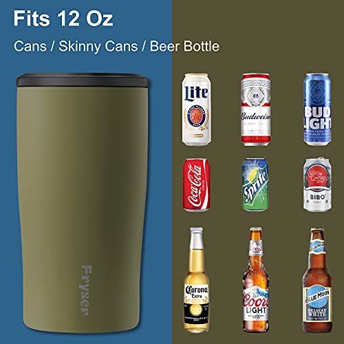 Fryser Can Cooler 12 Oz Can Insulator 4in1 Stainless Steel Vacuum