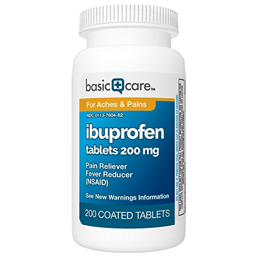 AMAZON BASIC CARE IBUPROFEN TABLETS, FEVER REDUCER AND PAIN RELIEF FROM BODY ACHES, HEADACHE, ARTHRITIS AND MORE, BROWN, 200 COUNT (PACKAGING MAY VARY)