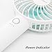 Mini Handheld Fan Portable Fan Personal USB Desk Fan Rechargeable 2600mAh 5 Modes Cooling Fan with Base for Outdoor Office Home Camping Traveling (White)