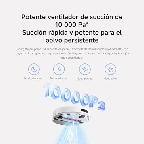 Aspirador Robótico H40, 10000Pa, navegação LDS, mapeamento inteligente, escova anti-emaranhados, esvaziamento automático, autonomia até 180 min, compatível com casa e controlo por voz.
